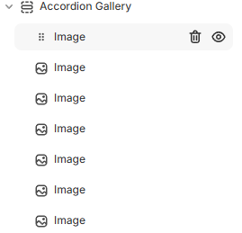 Accordion gallery settings